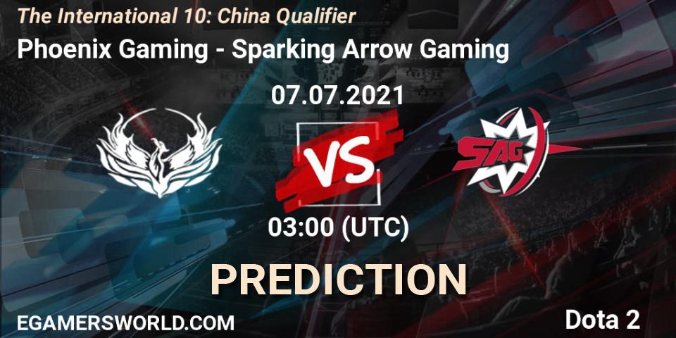 Phoenix Gaming vs Sparking Arrow Gaming: Betting TIp, Match Prediction. 07.07.2021 at 07:38. Dota 2, The International 10: China Qualifier