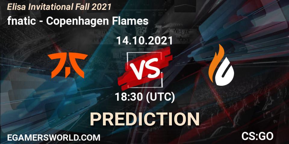 fnatic vs Copenhagen Flames: Betting TIp, Match Prediction. 14.10.2021 at 18:50. Counter-Strike (CS2), Elisa Invitational Fall 2021