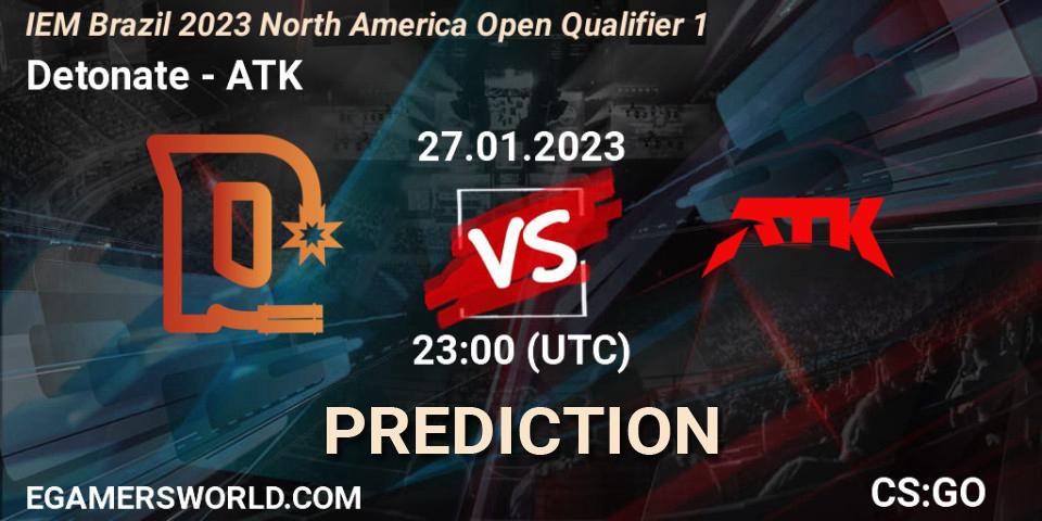 Detonate vs ATK: Betting TIp, Match Prediction. 27.01.23. CS2 (CS:GO), IEM Brazil Rio 2023 North America Open Qualifier 1