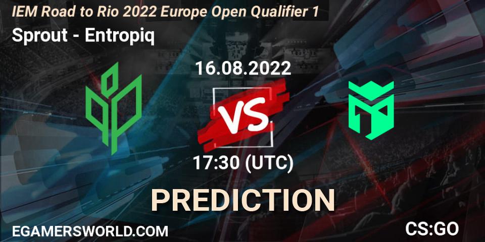 Sprout vs Entropiq: Betting TIp, Match Prediction. 16.08.2022 at 17:30. Counter-Strike (CS2), IEM Road to Rio 2022 Europe Open Qualifier 1
