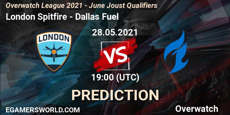 London Spitfire vs Dallas Fuel: Betting TIp, Match Prediction. 28.05.2021 at 19:00. Overwatch, Overwatch League 2021 - June Joust Qualifiers