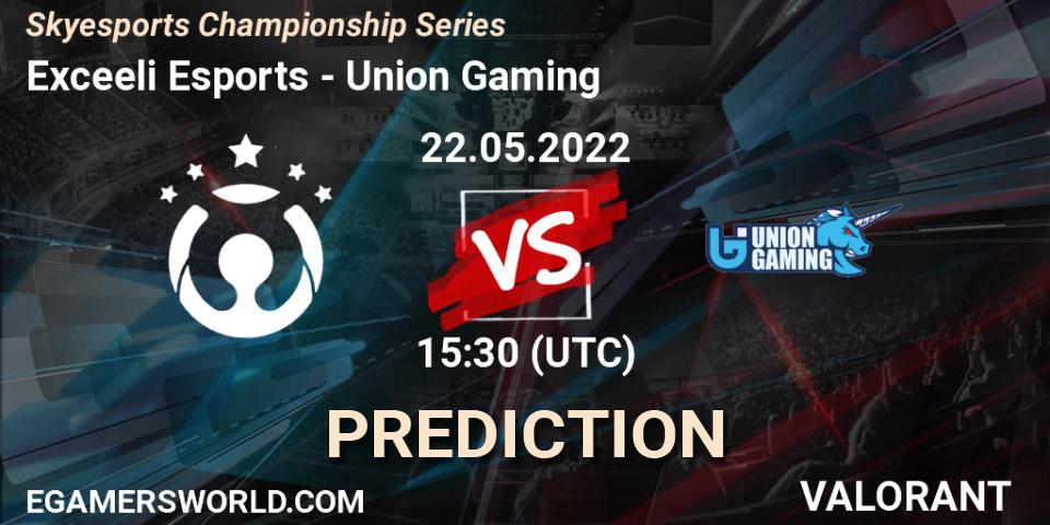 Exceeli Esports vs Union Gaming: Betting TIp, Match Prediction. 22.05.22. VALORANT, Skyesports Championship Series