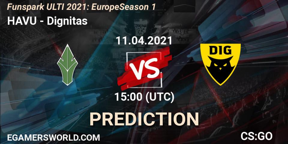 HAVU vs Dignitas: Betting TIp, Match Prediction. 11.04.2021 at 15:00. Counter-Strike (CS2), Funspark ULTI 2021: Europe Season 1
