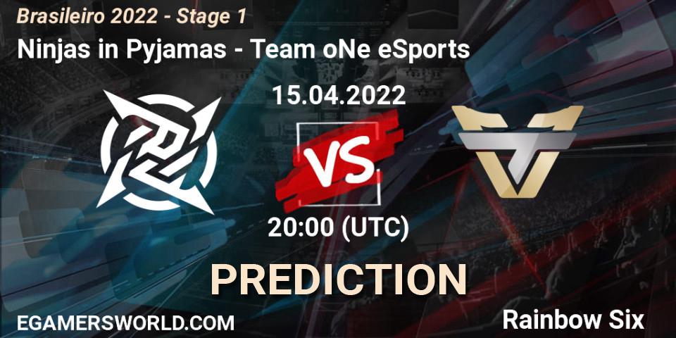 Ninjas in Pyjamas vs Team oNe eSports: Betting TIp, Match Prediction. 15.04.2022 at 20:00. Rainbow Six, Brasileirão 2022 - Stage 1