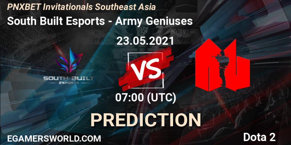 South Built Esports vs Army Geniuses: Betting TIp, Match Prediction. 23.05.2021 at 07:22. Dota 2, PNXBET Invitationals Southeast Asia