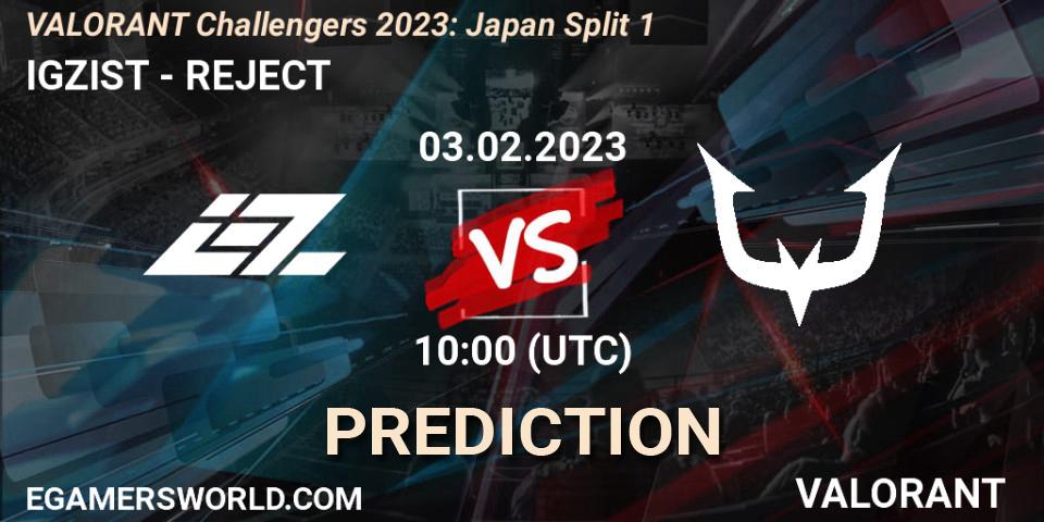 IGZIST vs REJECT: Betting TIp, Match Prediction. 03.02.23. VALORANT, VALORANT Challengers 2023: Japan Split 1