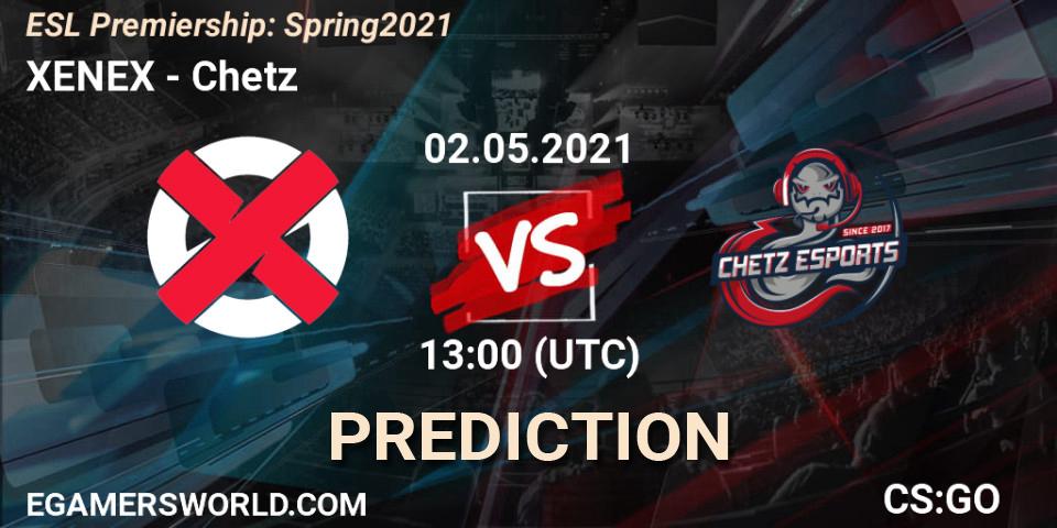 XENEX vs Chetz: Betting TIp, Match Prediction. 02.05.2021 at 13:00. Counter-Strike (CS2), ESL Premiership: Spring 2021