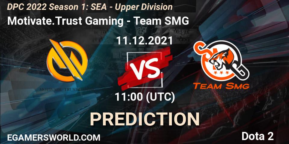 Motivate.Trust Gaming vs Team SMG: Betting TIp, Match Prediction. 11.12.2021 at 11:15. Dota 2, DPC 2022 Season 1: SEA - Upper Division