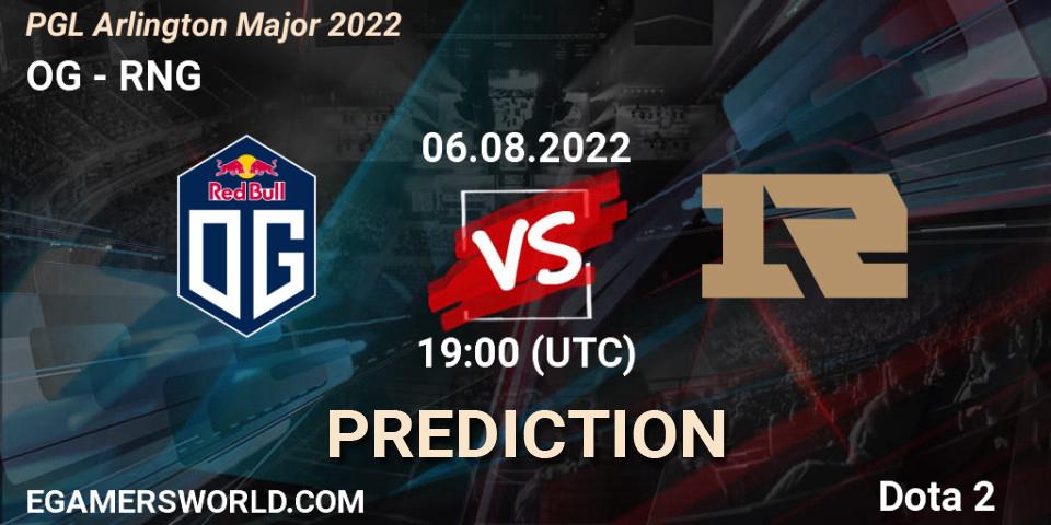 OG vs RNG: Betting TIp, Match Prediction. 06.08.22. Dota 2, PGL Arlington Major 2022 - Group Stage