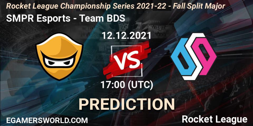SMPR Esports vs Team BDS: Betting TIp, Match Prediction. 12.12.21. Rocket League, RLCS 2021-22 - Fall Split Major