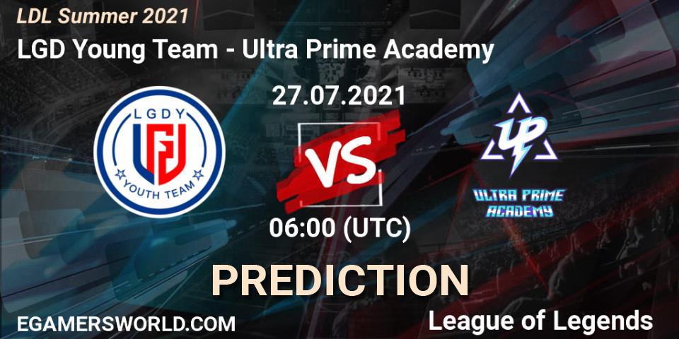 LGD Young Team vs Ultra Prime Academy: Betting TIp, Match Prediction. 28.07.2021 at 07:00. LoL, LDL Summer 2021