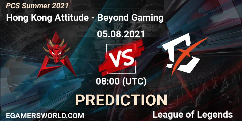 Hong Kong Attitude vs Beyond Gaming: Betting TIp, Match Prediction. 05.08.21. LoL, PCS Summer 2021