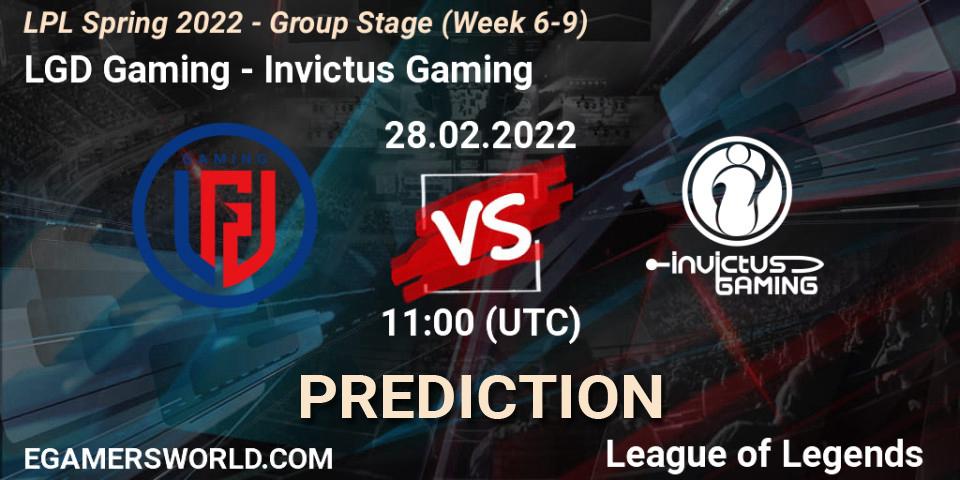 LGD Gaming vs Invictus Gaming: Betting TIp, Match Prediction. 28.02.22. LoL, LPL Spring 2022 - Group Stage (Week 6-9)