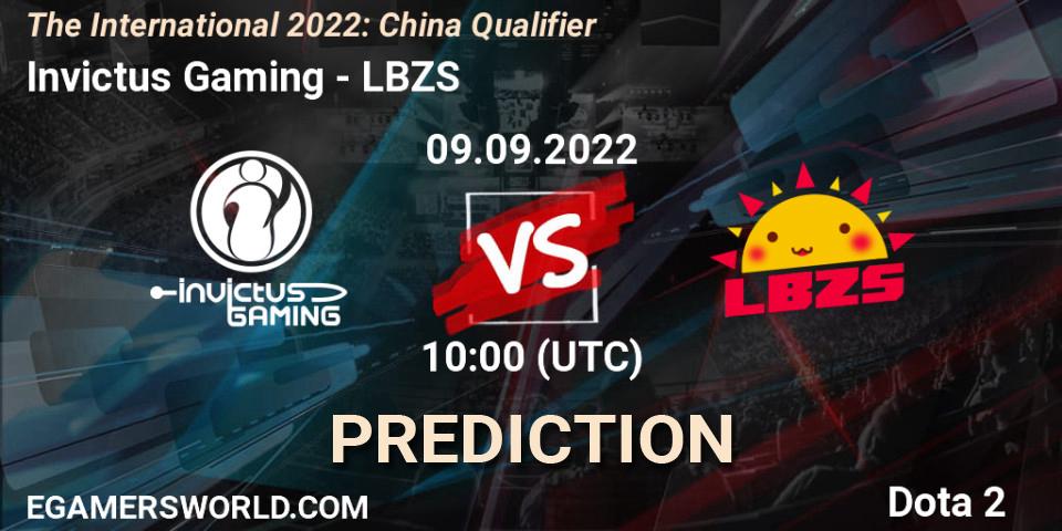 Invictus Gaming vs LBZS: Betting TIp, Match Prediction. 09.09.22. Dota 2, The International 2022: China Qualifier