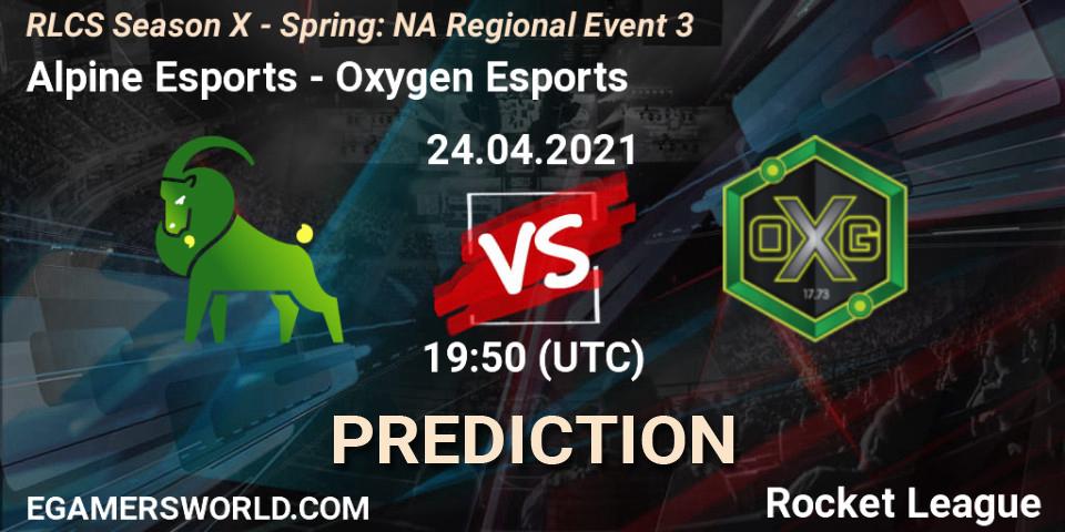 Alpine Esports vs Oxygen Esports: Betting TIp, Match Prediction. 24.04.21. Rocket League, RLCS Season X - Spring: NA Regional Event 3