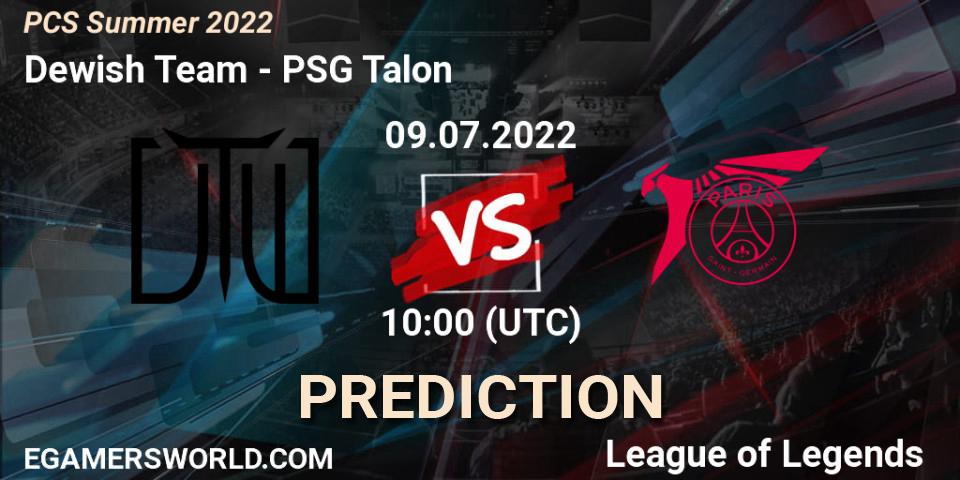 Dewish Team vs PSG Talon: Betting TIp, Match Prediction. 09.07.22. LoL, PCS Summer 2022