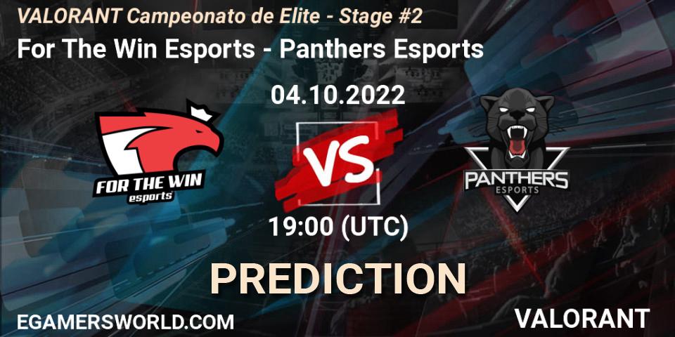 For The Win Esports vs Panthers Esports: Betting TIp, Match Prediction. 04.10.22. VALORANT, VALORANT Campeonato de Elite - Stage #2