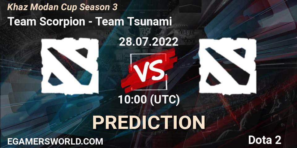 Team Scorpion vs Team Tsunami: Betting TIp, Match Prediction. 28.07.2022 at 10:30. Dota 2, Khaz Modan Cup Season 3