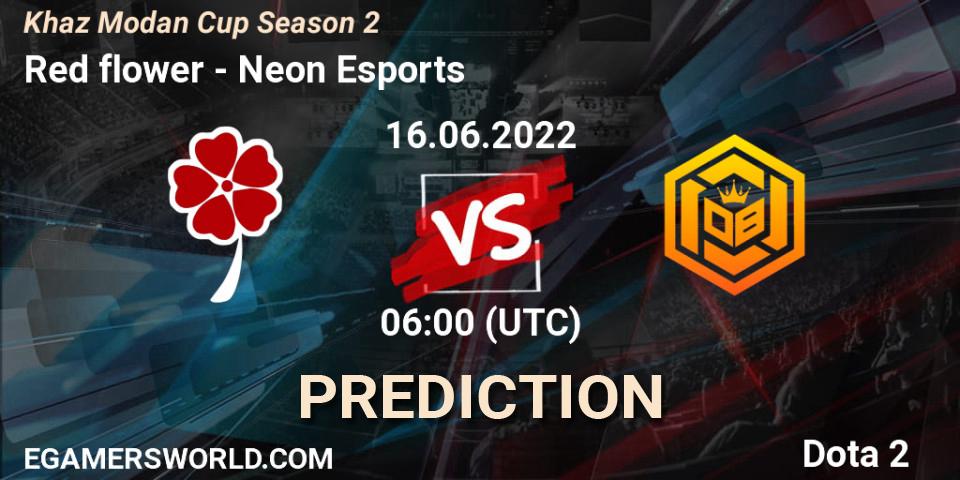 Red flower vs Neon Esports: Betting TIp, Match Prediction. 16.06.2022 at 10:08. Dota 2, Khaz Modan Cup Season 2