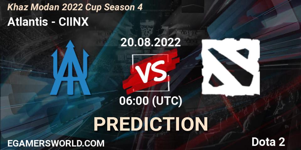 Atlantis vs CIINX: Betting TIp, Match Prediction. 20.08.22. Dota 2, Khaz Modan 2022 Cup Season 4