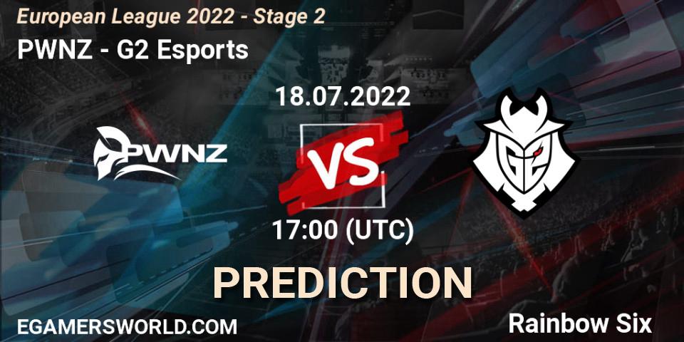 PWNZ vs G2 Esports: Betting TIp, Match Prediction. 18.07.2022 at 19:00. Rainbow Six, European League 2022 - Stage 2