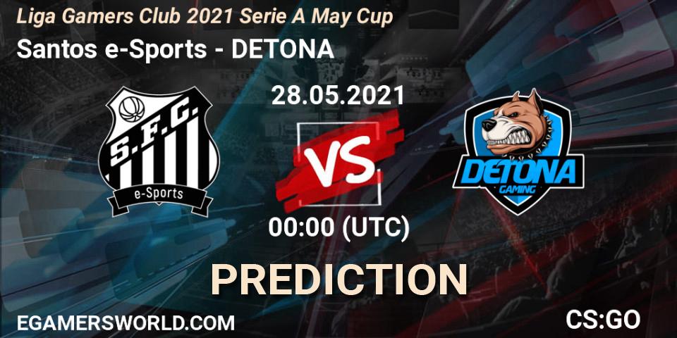 Santos e-Sports vs DETONA: Betting TIp, Match Prediction. 28.05.21. CS2 (CS:GO), Liga Gamers Club 2021 Serie A May Cup