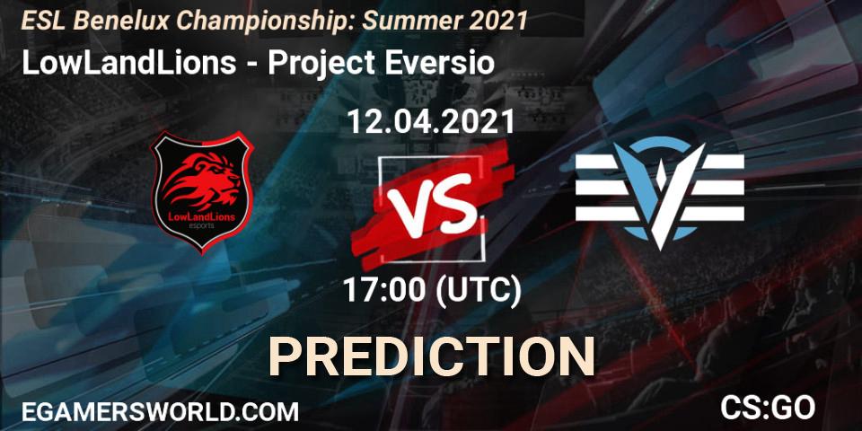 LowLandLions vs Project Eversio: Betting TIp, Match Prediction. 12.04.2021 at 17:00. Counter-Strike (CS2), ESL Benelux Championship: Summer 2021