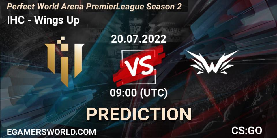 IHC vs Wings Up: Betting TIp, Match Prediction. 20.07.2022 at 09:00. Counter-Strike (CS2), Perfect World Arena Premier League Season 2