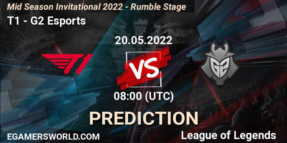 T1 vs G2 Esports: Betting TIp, Match Prediction. 20.05.22. LoL, Mid Season Invitational 2022 - Rumble Stage