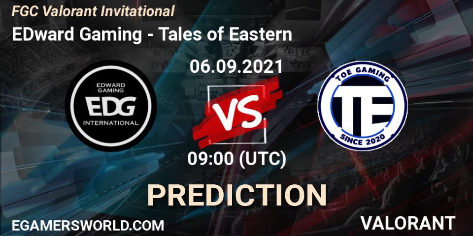 EDward Gaming vs Tales of Eastern: Betting TIp, Match Prediction. 06.09.21. VALORANT, FGC Valorant Invitational