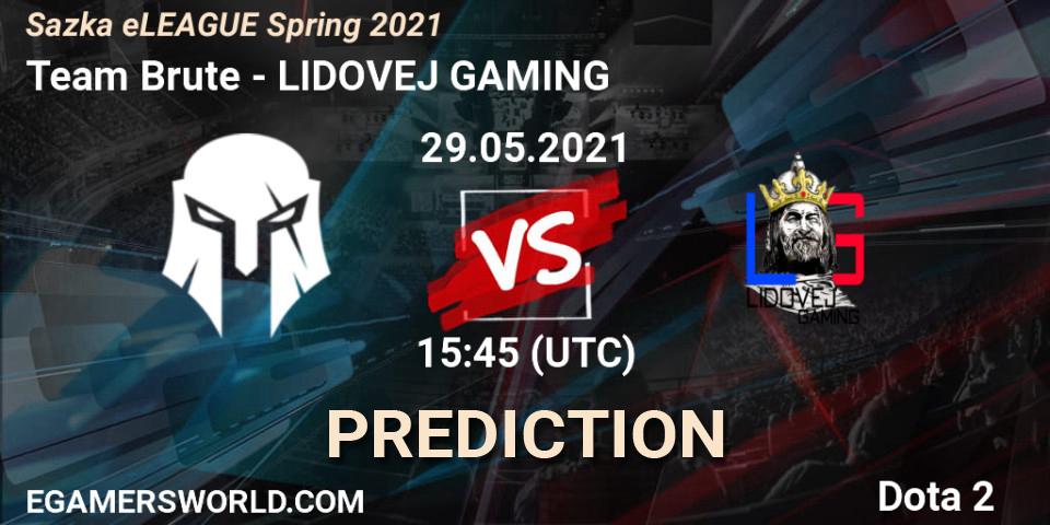 Team Brute vs LIDOVEJ GAMING: Betting TIp, Match Prediction. 29.05.2021 at 16:20. Dota 2, Sazka eLEAGUE Spring 2021