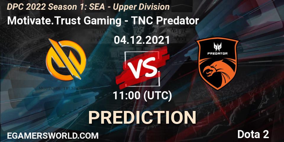 Motivate.Trust Gaming vs TNC Predator: Betting TIp, Match Prediction. 04.12.2021 at 11:00. Dota 2, DPC 2022 Season 1: SEA - Upper Division