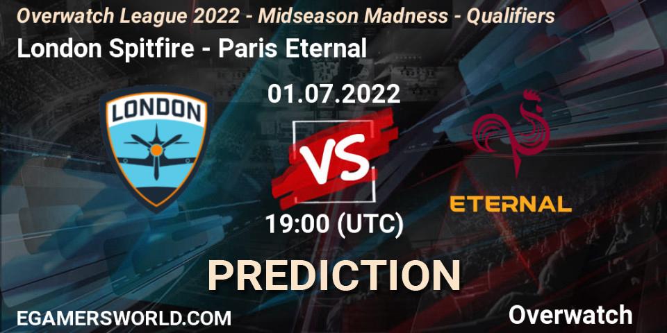 London Spitfire vs Paris Eternal: Betting TIp, Match Prediction. 01.07.22. Overwatch, Overwatch League 2022 - Midseason Madness - Qualifiers