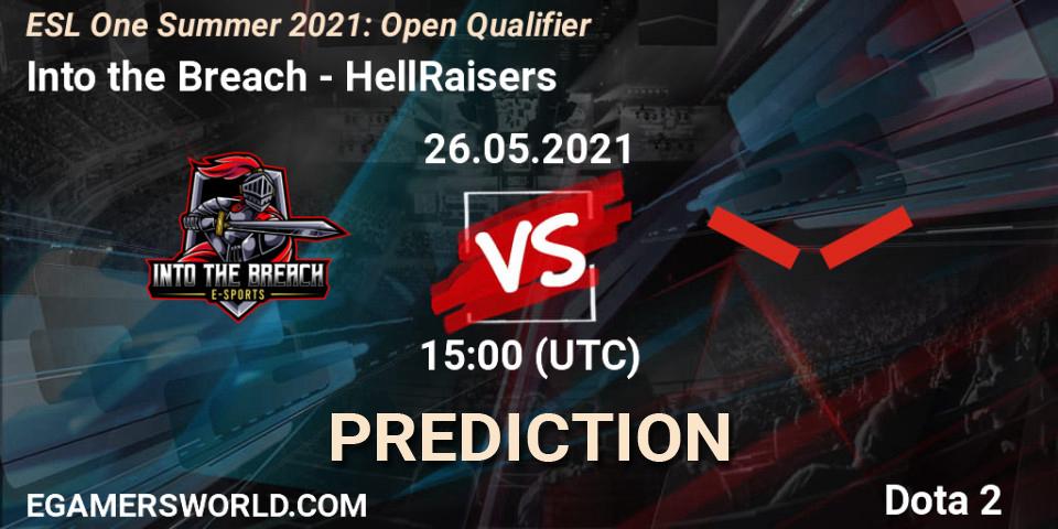Into the Breach vs HellRaisers: Betting TIp, Match Prediction. 26.05.21. Dota 2, ESL One Summer 2021: Open Qualifier