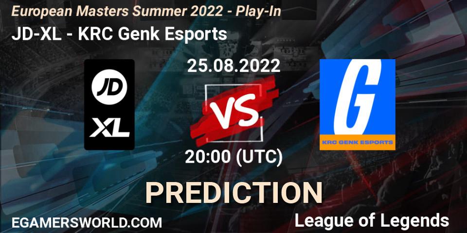 JD-XL vs KRC Genk Esports: Betting TIp, Match Prediction. 25.08.2022 at 20:00. LoL, European Masters Summer 2022 - Play-In