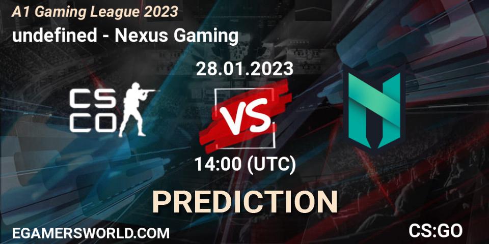 undefined vs Nexus Gaming: Betting TIp, Match Prediction. 28.01.23. CS2 (CS:GO), A1 Gaming League 2023