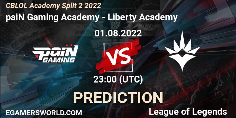 paiN Gaming Academy vs Liberty Academy: Betting TIp, Match Prediction. 01.08.2022 at 22:00. LoL, CBLOL Academy Split 2 2022
