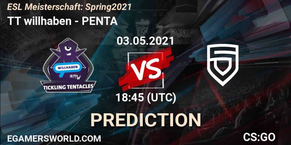 TT willhaben vs PENTA: Betting TIp, Match Prediction. 03.05.21. CS2 (CS:GO), ESL Meisterschaft: Spring 2021