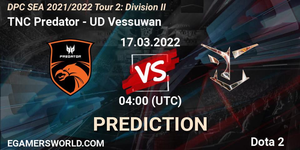 TNC Predator vs UD Vessuwan: Betting TIp, Match Prediction. 21.03.22. Dota 2, DPC 2021/2022 Tour 2: SEA Division II (Lower)