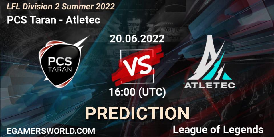 PCS Taran vs Atletec: Betting TIp, Match Prediction. 20.06.2022 at 16:00. LoL, LFL Division 2 Summer 2022