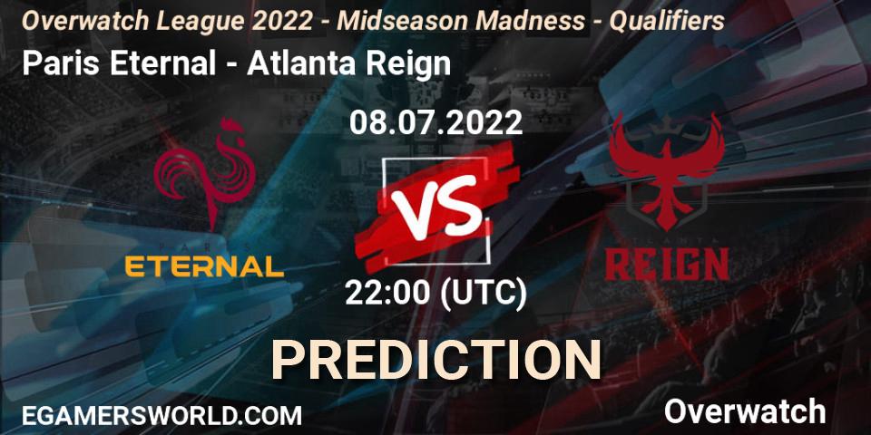 Paris Eternal vs Atlanta Reign: Betting TIp, Match Prediction. 08.07.22. Overwatch, Overwatch League 2022 - Midseason Madness - Qualifiers