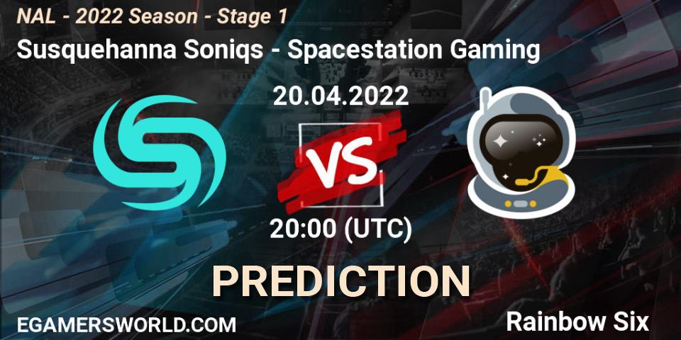 Susquehanna Soniqs vs Spacestation Gaming: Betting TIp, Match Prediction. 20.04.2022 at 20:00. Rainbow Six, NAL - Season 2022 - Stage 1