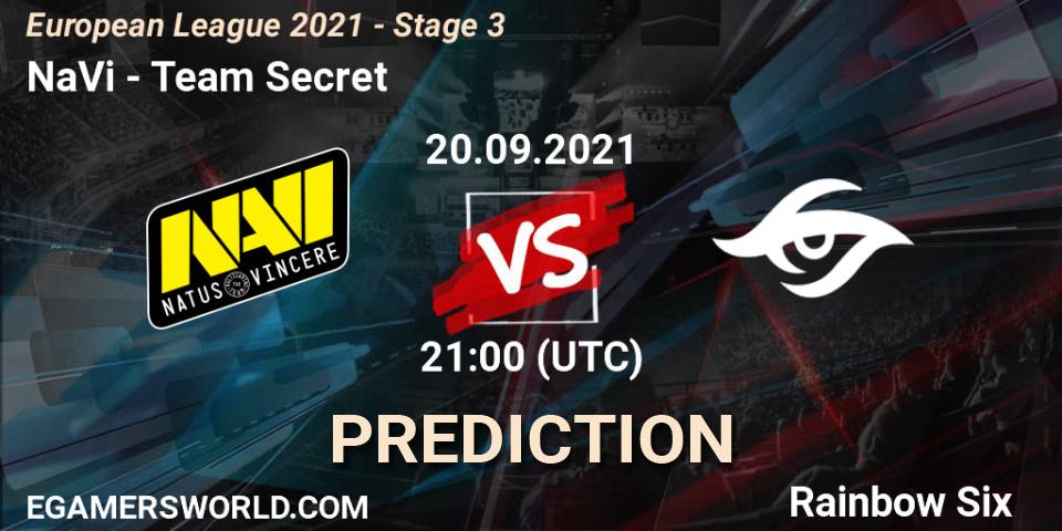 NaVi vs Team Secret: Betting TIp, Match Prediction. 20.09.21. Rainbow Six, European League 2021 - Stage 3