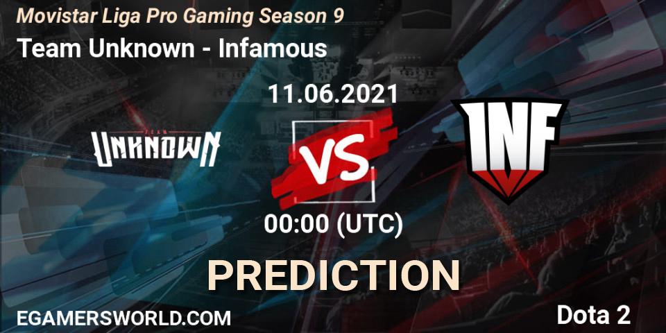 Team Unknown vs Infamous: Betting TIp, Match Prediction. 11.06.21. Dota 2, Movistar Liga Pro Gaming Season 9