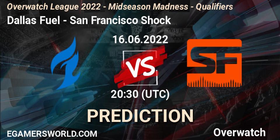 Dallas Fuel vs San Francisco Shock: Betting TIp, Match Prediction. 16.06.22. Overwatch, Overwatch League 2022 - Midseason Madness - Qualifiers