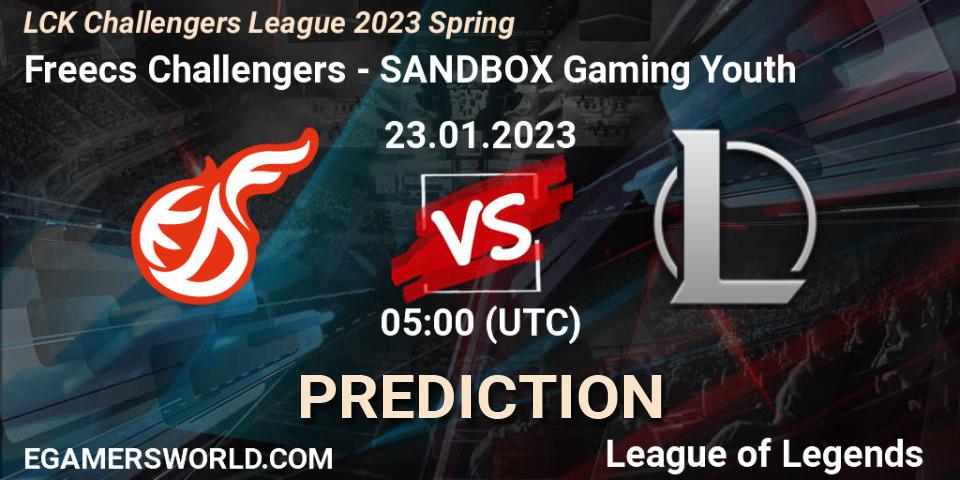 Freecs Challengers vs SANDBOX Gaming Youth: Betting TIp, Match Prediction. 23.01.23. LoL, LCK Challengers League 2023 Spring