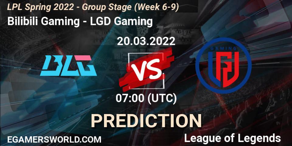 Bilibili Gaming vs LGD Gaming: Betting TIp, Match Prediction. 20.03.22. LoL, LPL Spring 2022 - Group Stage (Week 6-9)