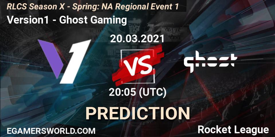 Version1 vs Ghost Gaming: Betting TIp, Match Prediction. 20.03.21. Rocket League, RLCS Season X - Spring: NA Regional Event 1