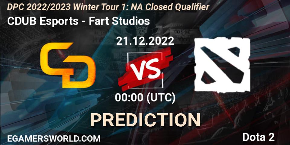 CDUB Esports vs Fart Studios: Betting TIp, Match Prediction. 21.12.22. Dota 2, DPC 2022/2023 Winter Tour 1: NA Closed Qualifier