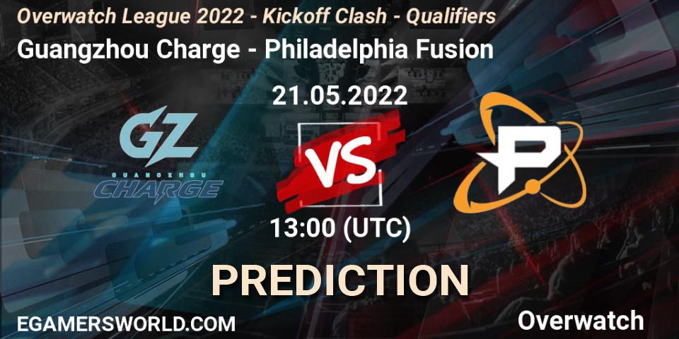 Guangzhou Charge vs Philadelphia Fusion: Betting TIp, Match Prediction. 22.05.22. Overwatch, Overwatch League 2022 - Kickoff Clash - Qualifiers